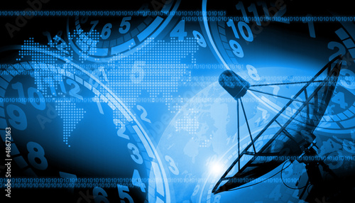 abstract world technology background