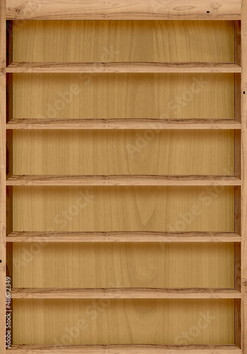 Wood bookshelves vintage