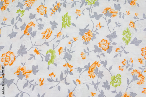 fabric retro pattern with floral ornament