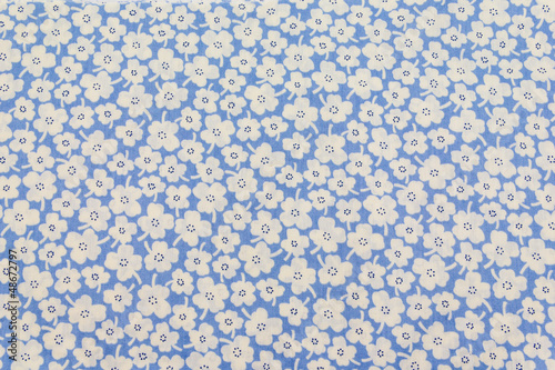 White floral pattern. Flowers fabric