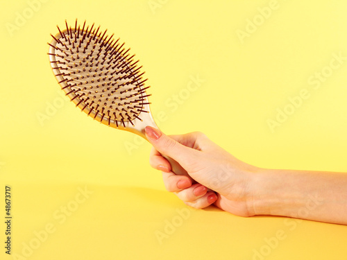 Hairbrush isolated on white