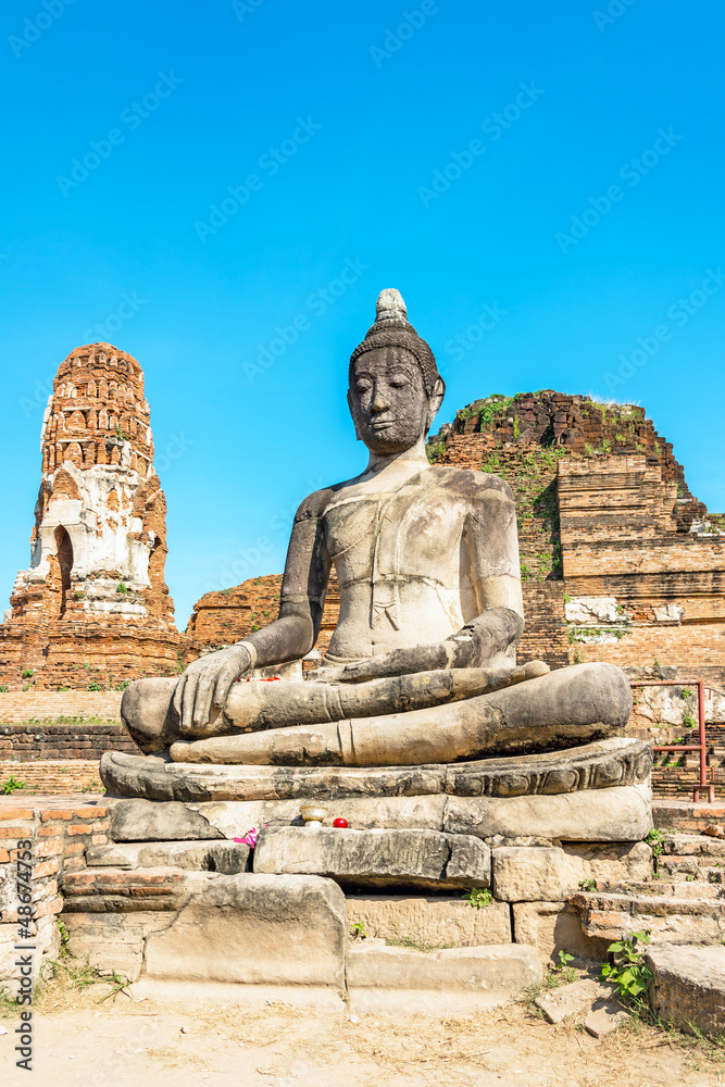 Buddha's image, Wat Mahathat in Ayutthaya, Thailand. Buddha's image, Wat Mahathat in Ayutthaya, Thailand.