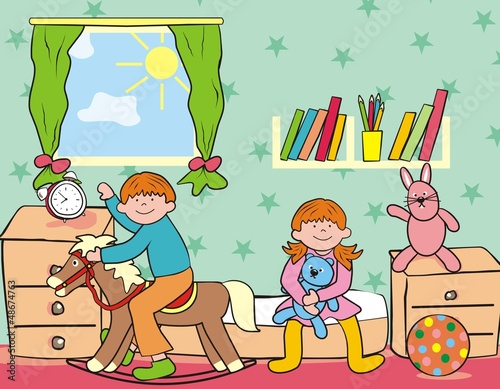 children and toy