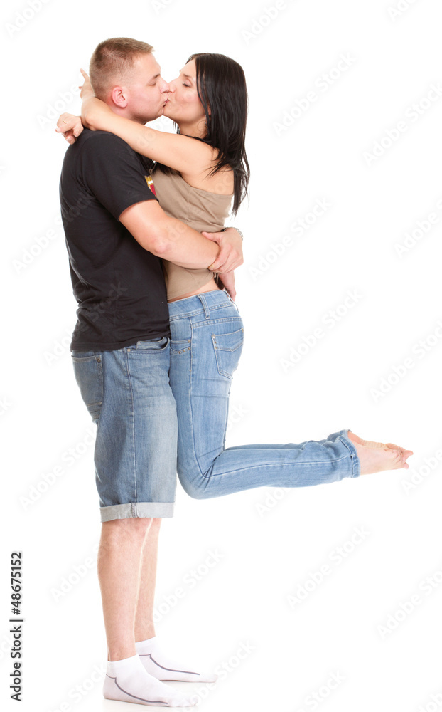 Portrait of a beautiful young happy smiling couple isolated Portrait of a beautiful young happy smiling couple isolated