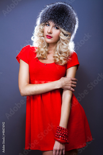 Lady in red