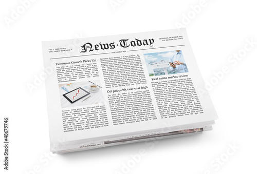 Newspaper with fresh news
