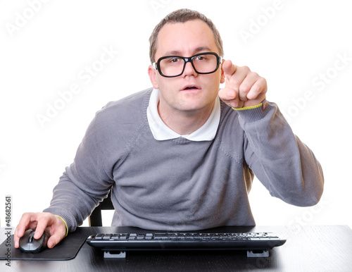 Man with computer