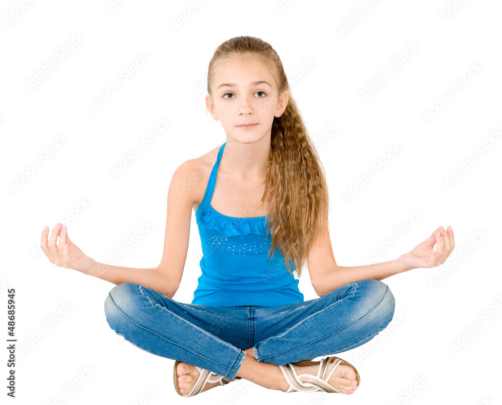 Girl in the blue blouse