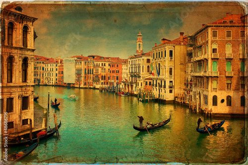 Venice - Gondolas in Grand Canal