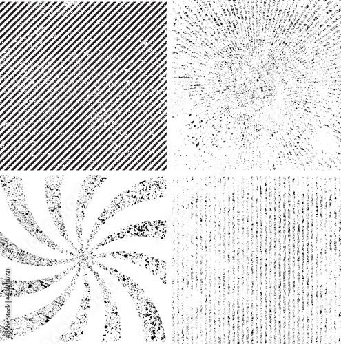 Grunge set stripe. Vector illustration.