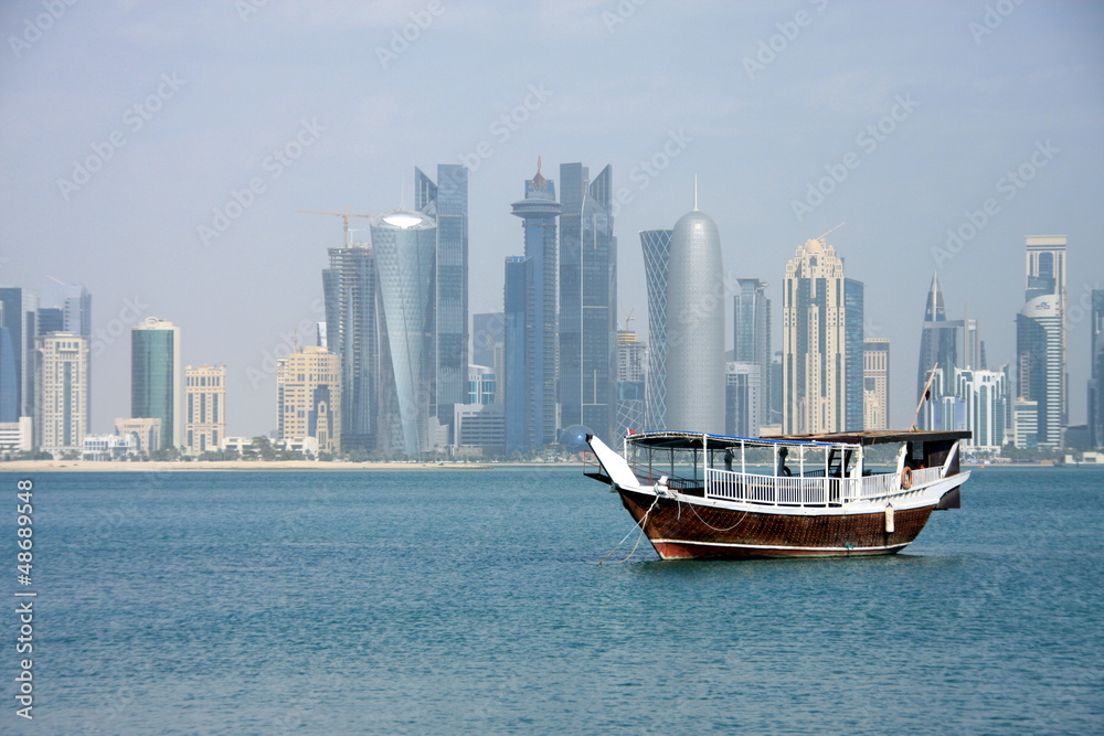 Doha Qatar Modern buildings sky scrapper 2022 Football