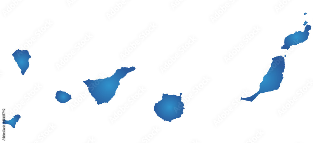 Naklejka premium Mapa Wysp Kanaryjskich