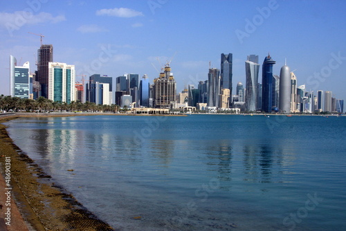 Doha Qatar Modern buildings and architecture sky scrapper © PHOTOPOLITAIN