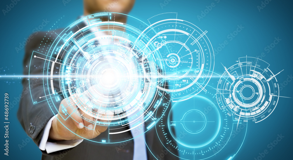 Businessman technology concept