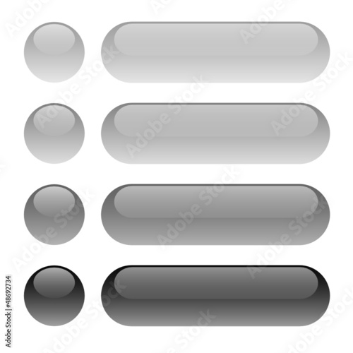 Buttons Rund Grau