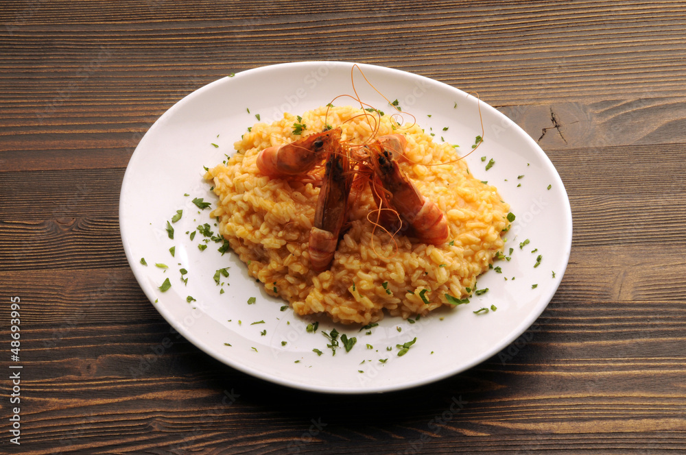 Risotto ai gamberoni 새우와 리소 토 Risotto ai gamberoni 새우와 리소 토