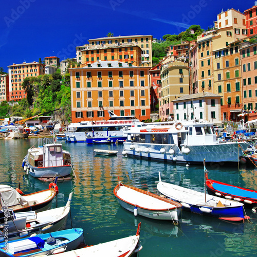 colorful Camogli, Ligurian coast, Italy