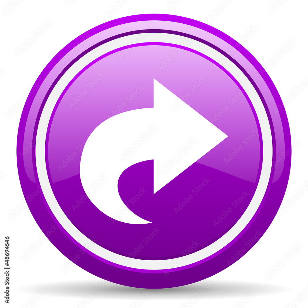 next violet glossy icon on white background next violet glossy icon on white background