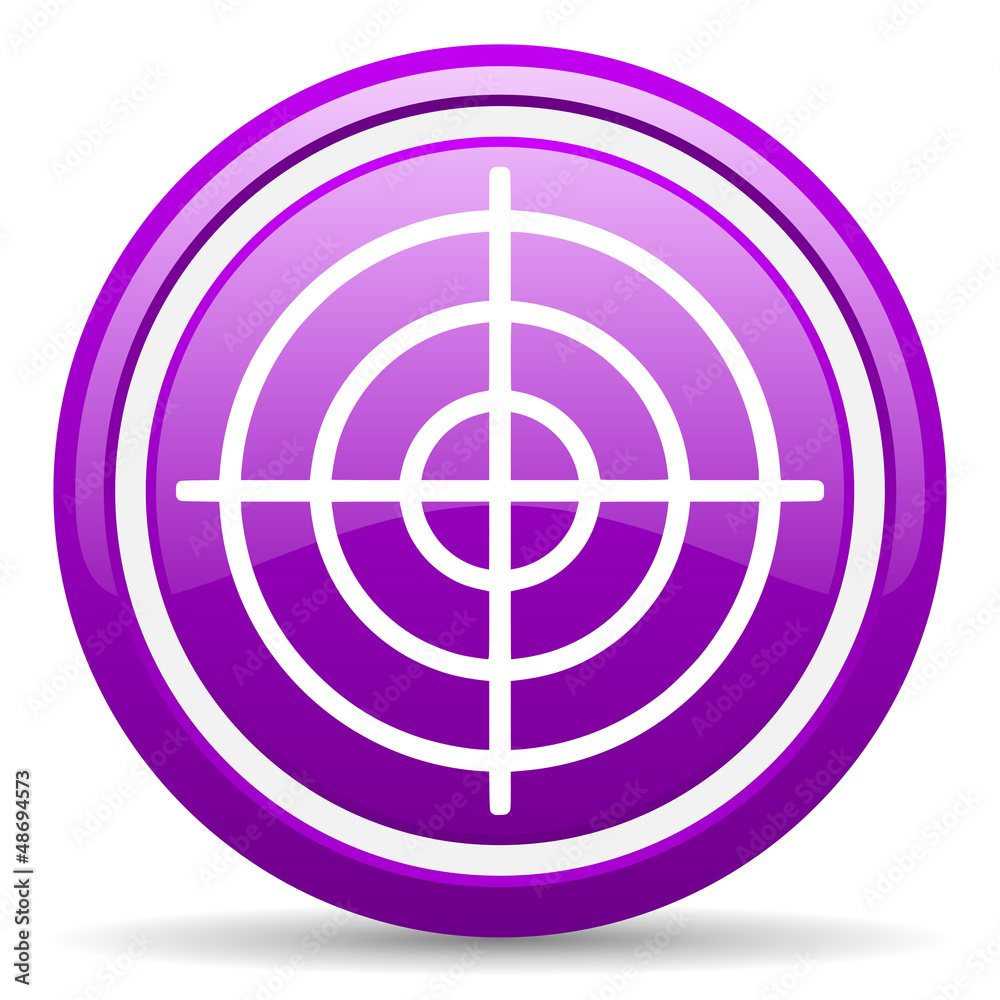 target violet glossy icon on white background target violet glossy icon on white background
