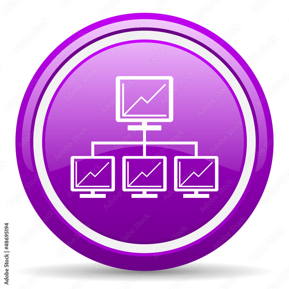 network violet glossy icon on white background network violet glossy icon on white background