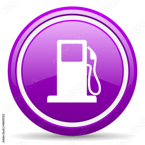 fuel violet glossy icon on white background