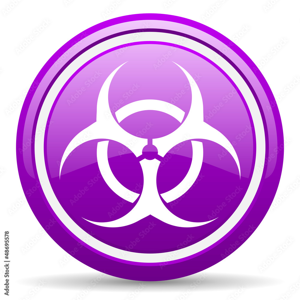 virus violet glossy icon on white background virus violet glossy icon on white background