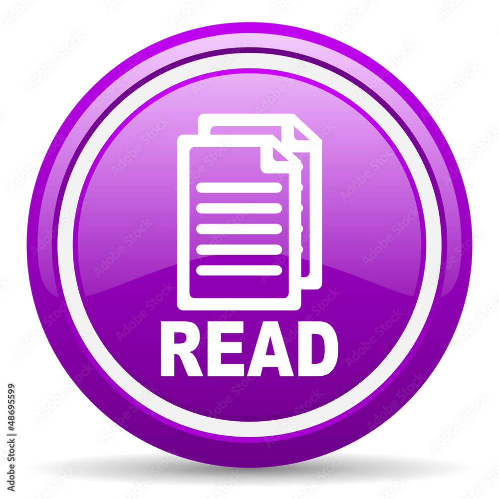 read violet glossy icon on white background read violet glossy icon on white background