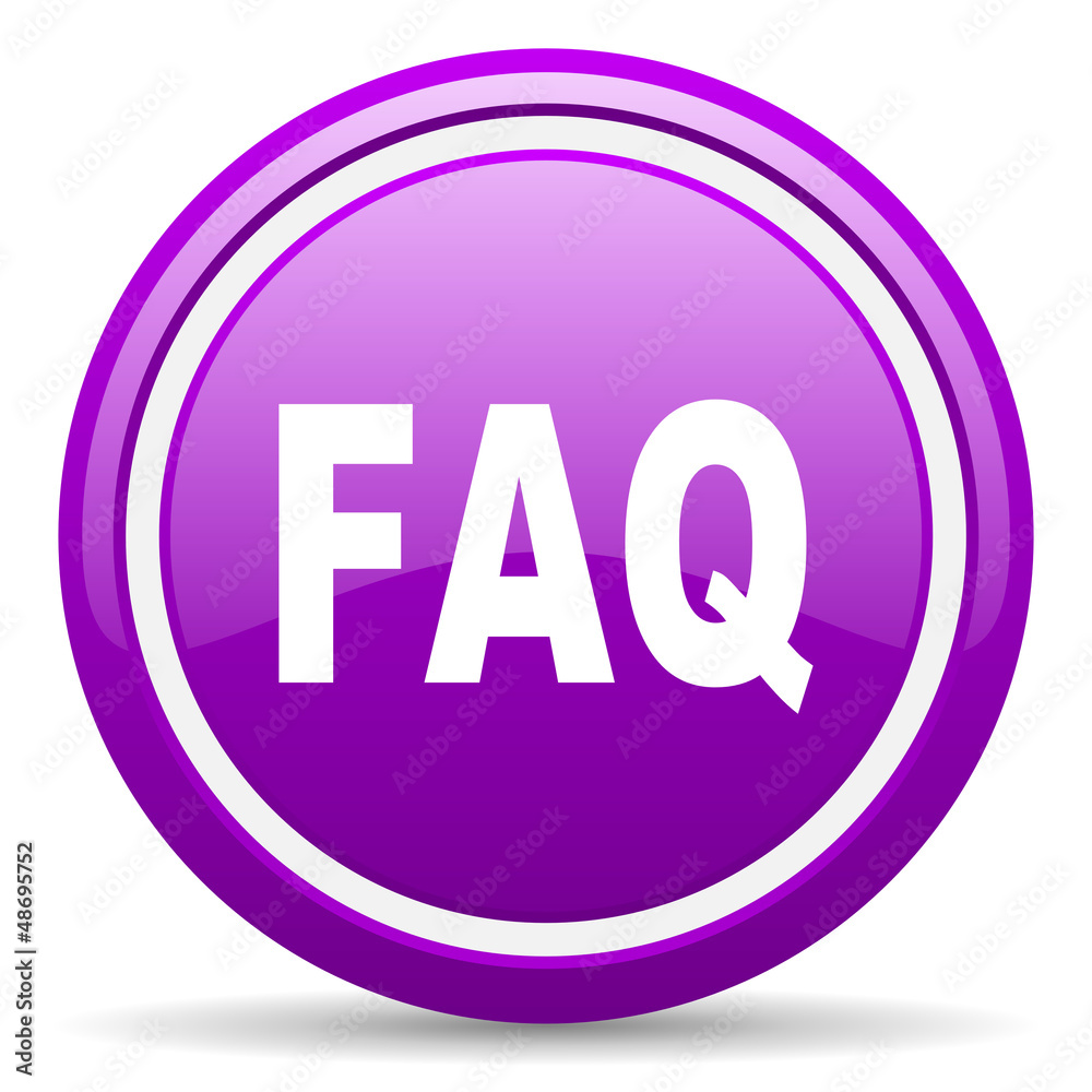faq violet glossy icon on white background faq violet glossy icon on white background