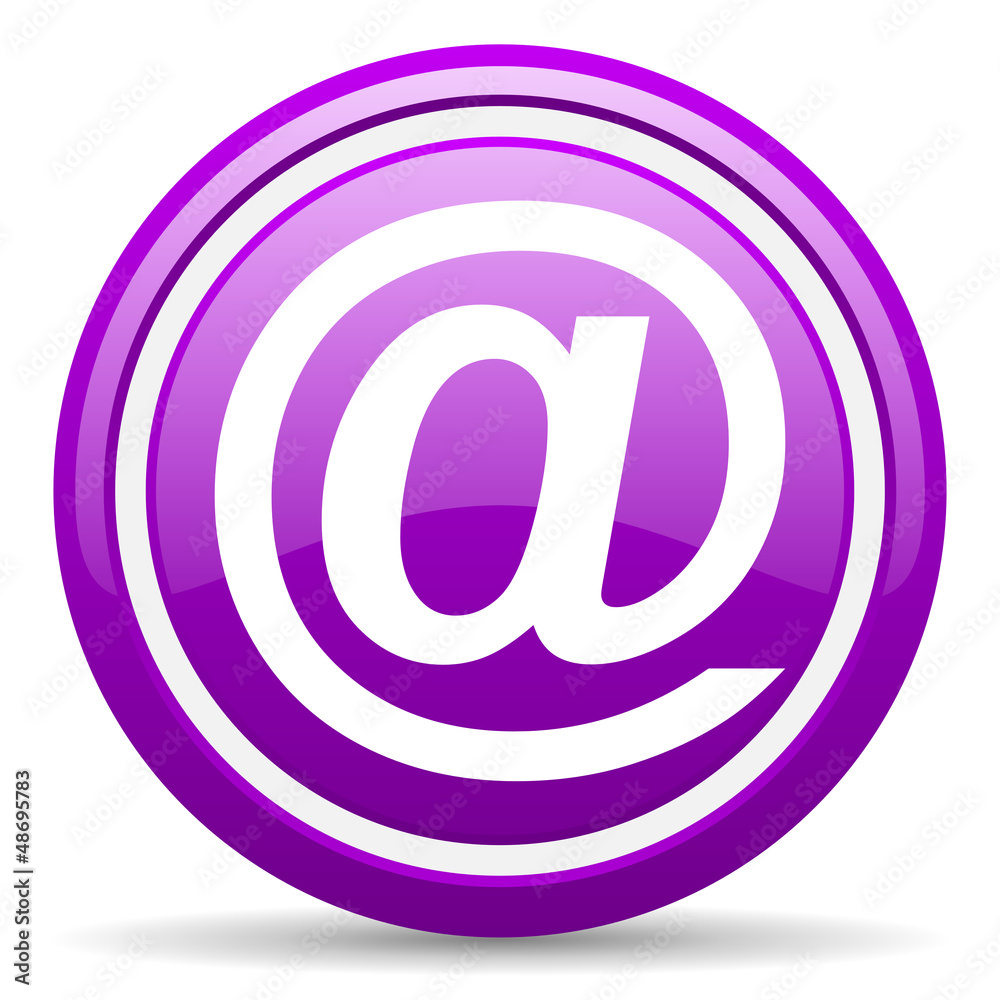 at violet glossy icon on white background at violet glossy icon on white background