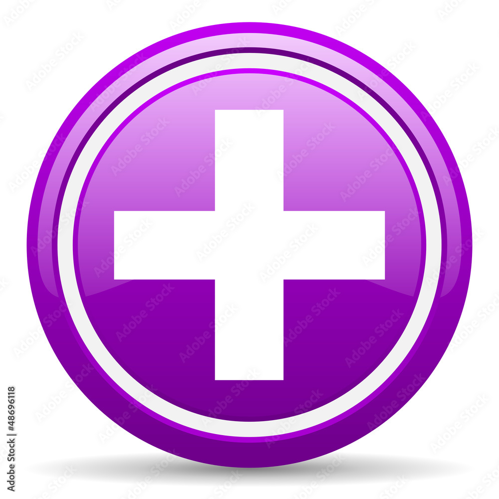 emergency violet glossy icon on white background emergency violet glossy icon on white background