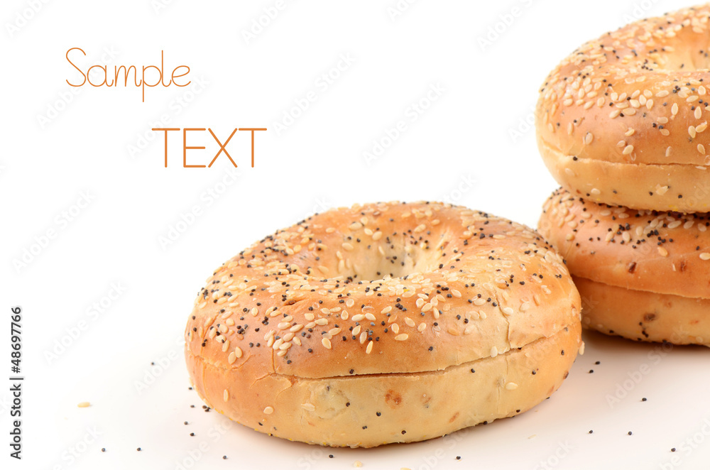 Poppy seed and sesame seed bagels Poppy seed and sesame seed bagels
