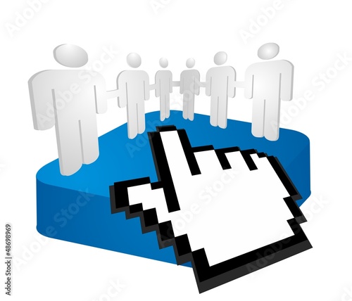 internet people 3D concept