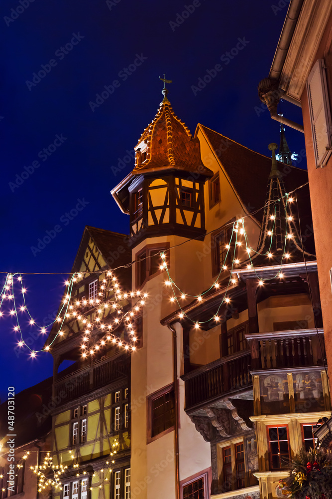 Weinachten,   Dom, Kirche,  Light, Frankreich, Colmar