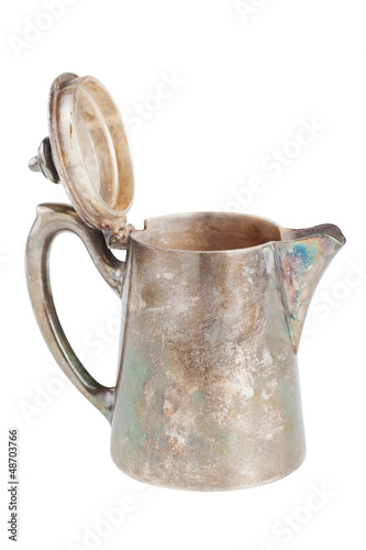 retro teapot or coffee pot, jug isolated on white background