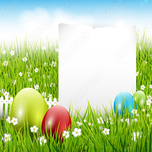 Easter background with place for text