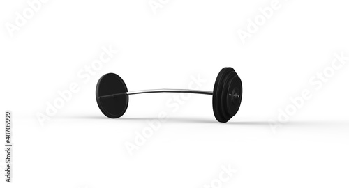Bar of weights for exercise