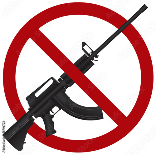 Assault Rifle AR 15 Gun Ban Illustration