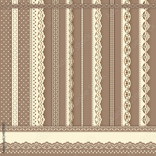 Collection for scrapbook. Borders.