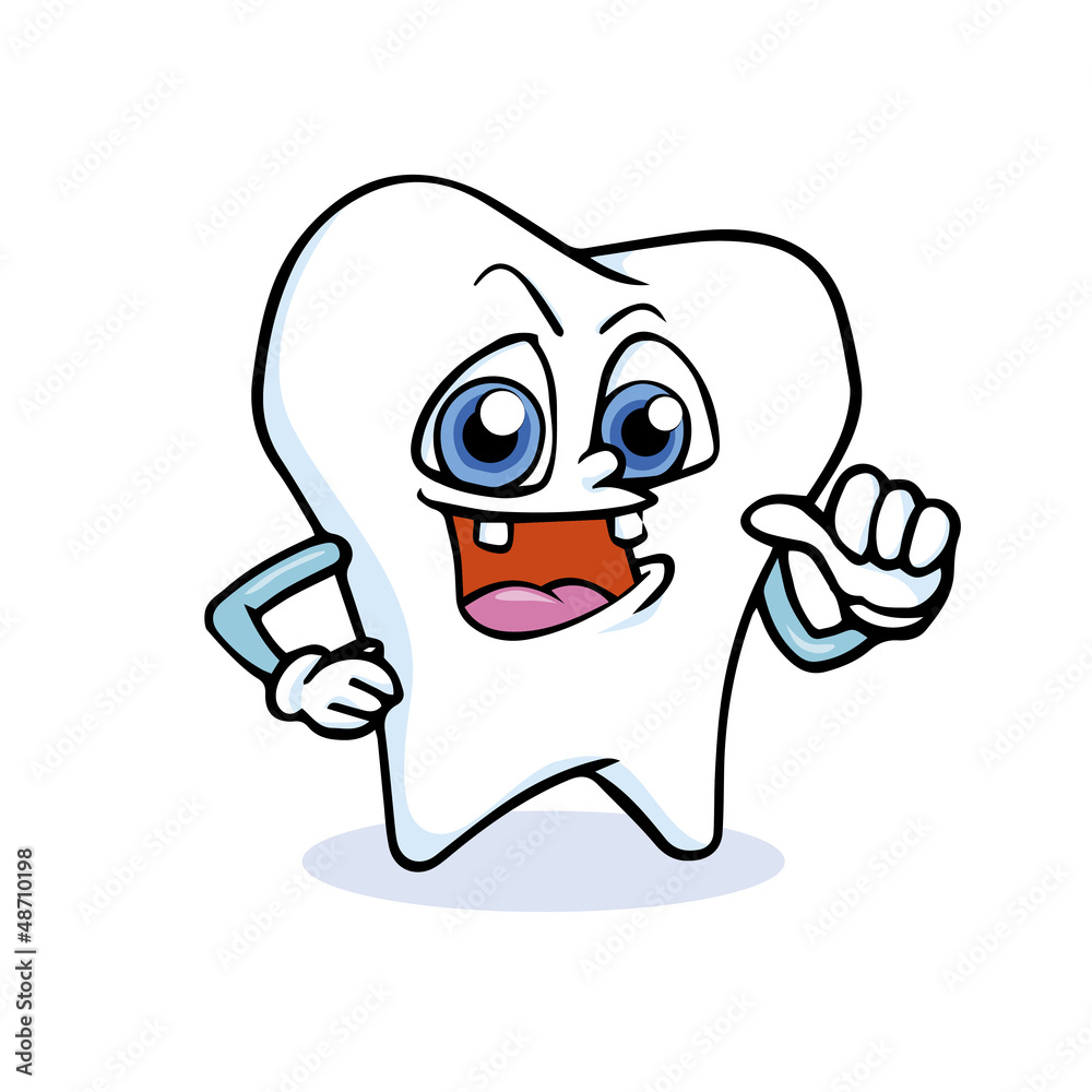 Obraz premium funny cartoon tooth