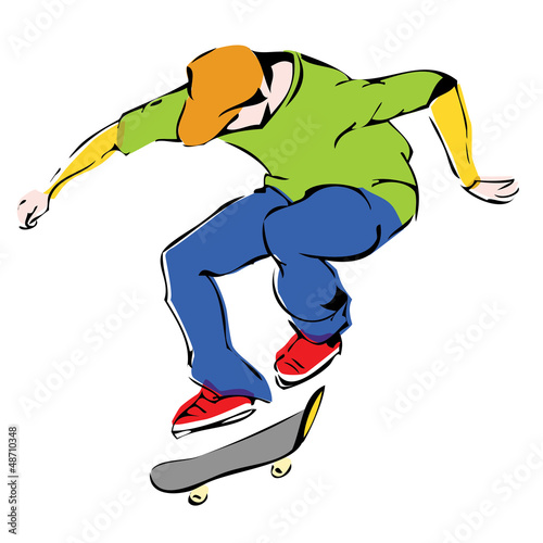 aggressive skateboarder
