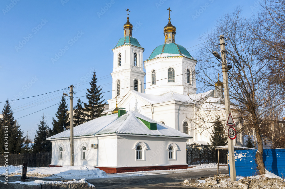 Main Orthodox Cathedral Omsk winter day Main Orthodox Cathedral Omsk winter day