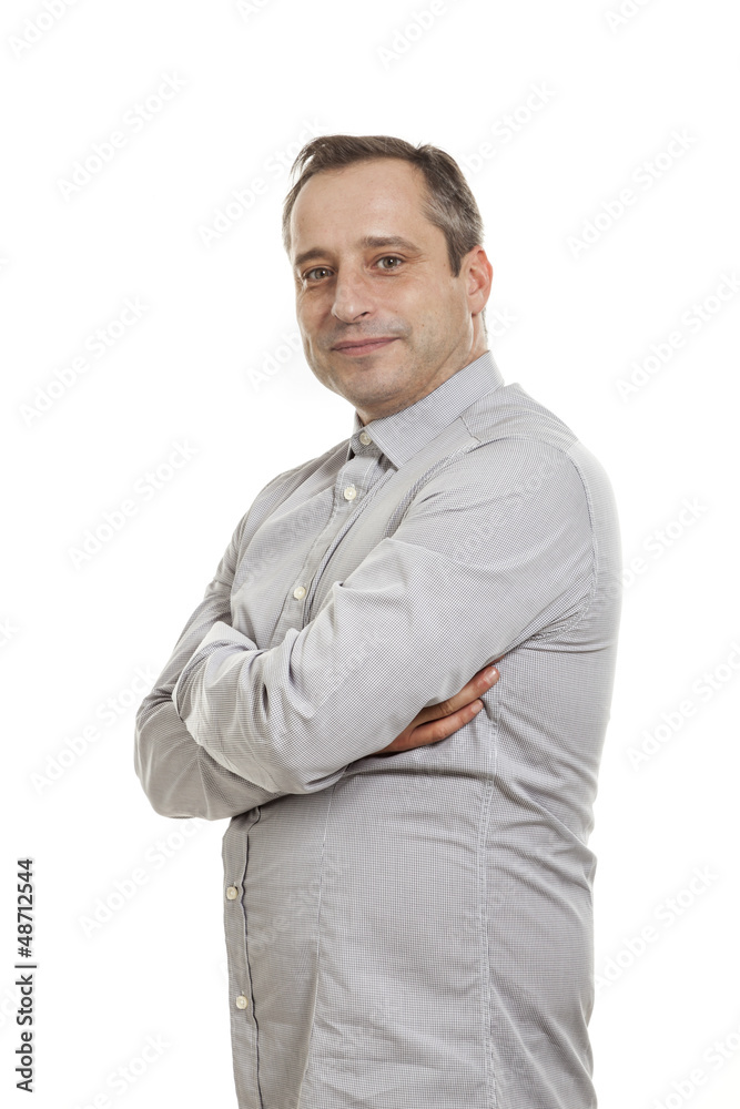 portrait of adult man, isolated on white background portrait of adult man, isolated on white background