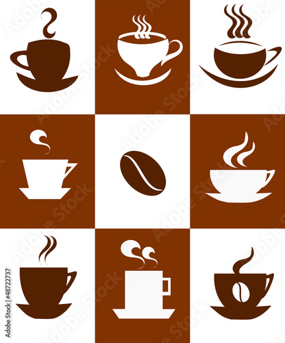 Coffee cups background