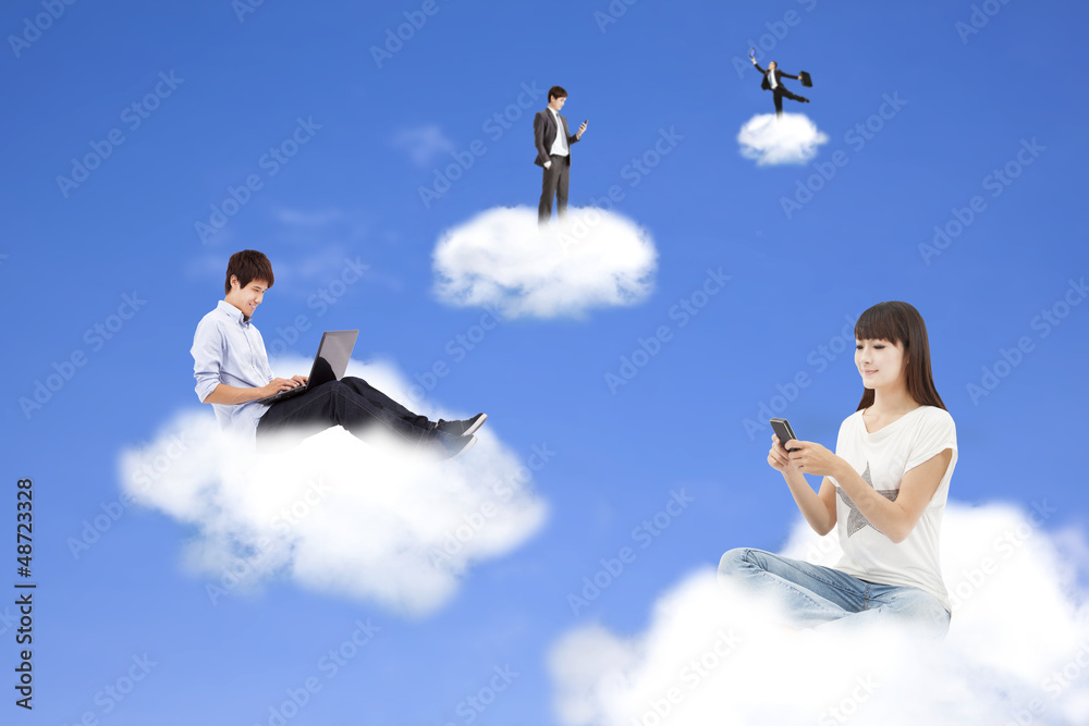 cloud computing concept and technology lifestyle cloud computing concept and technology lifestyle