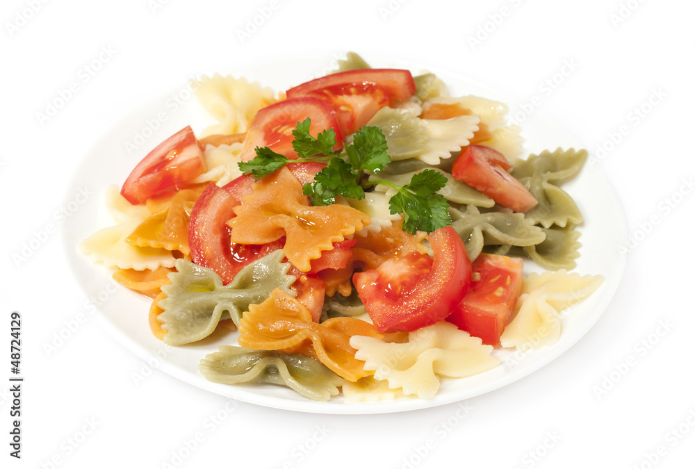 farfalle with tomatoes farfalle with tomatoes