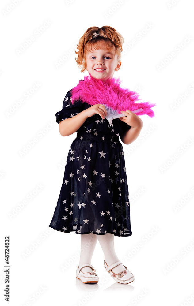 Little girl with fan