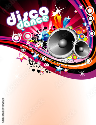 Disco Colorful Flyer Background