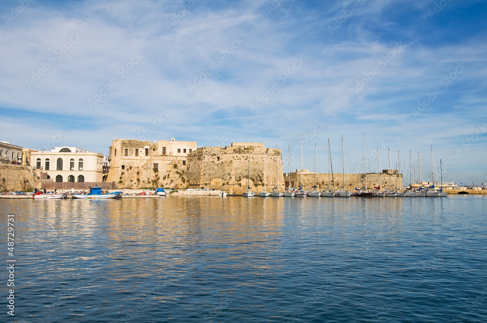 Panoramic view of Gallipoli. Puglia. Italy.