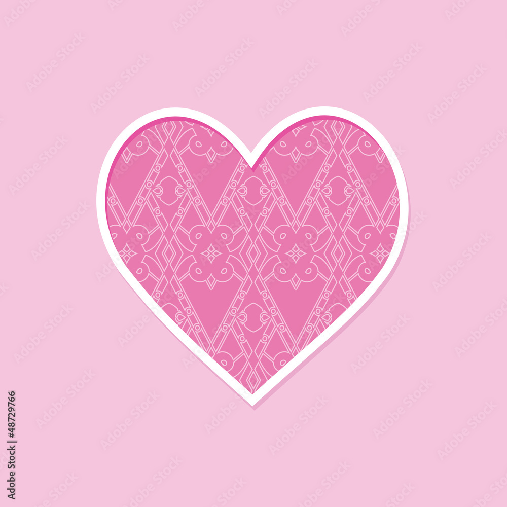 pink background with a heart