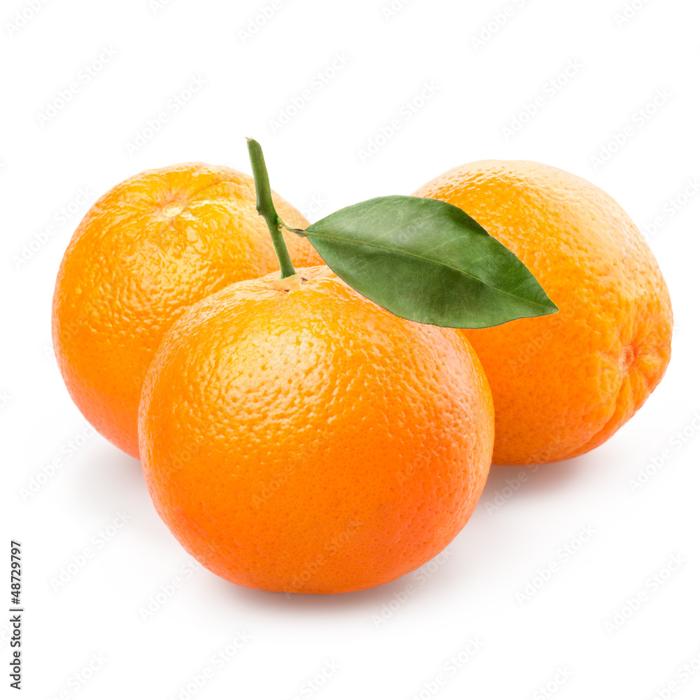 Orange fruit isolated on white background